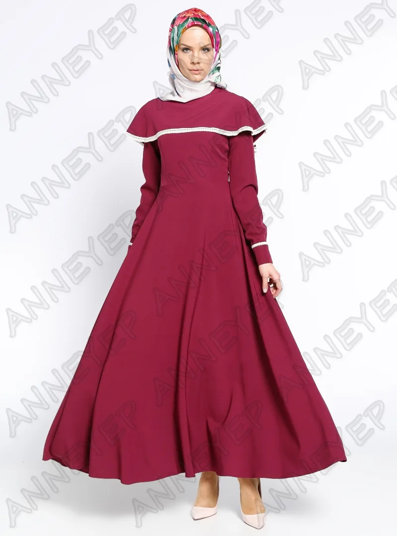 new Muslim women's dresses solid color skirts, Turkey robes, Saudi ...