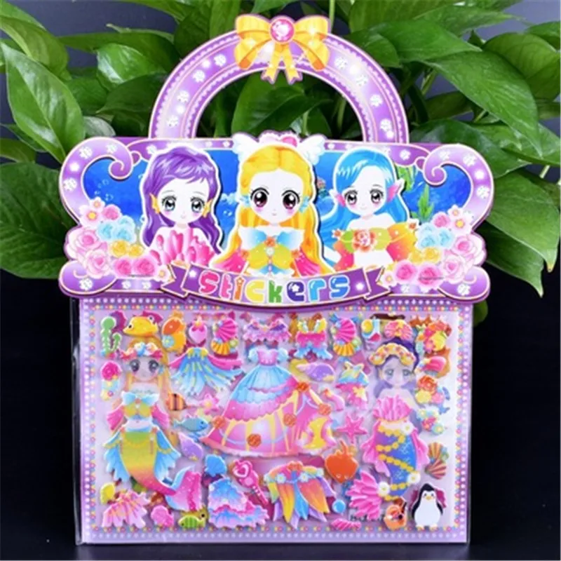 1PC Double Layer Cute Princess Girls Dress Up Sticker DIY Diary Phone Laptop Book Kids Anime Kawaii Stickers Toys for Children 1PC Double Layer Cute Princess Girls Dress Up Sticker DIY Diary Phone Laptop Book Kids Anime Kawaii Stickers Toys for Children