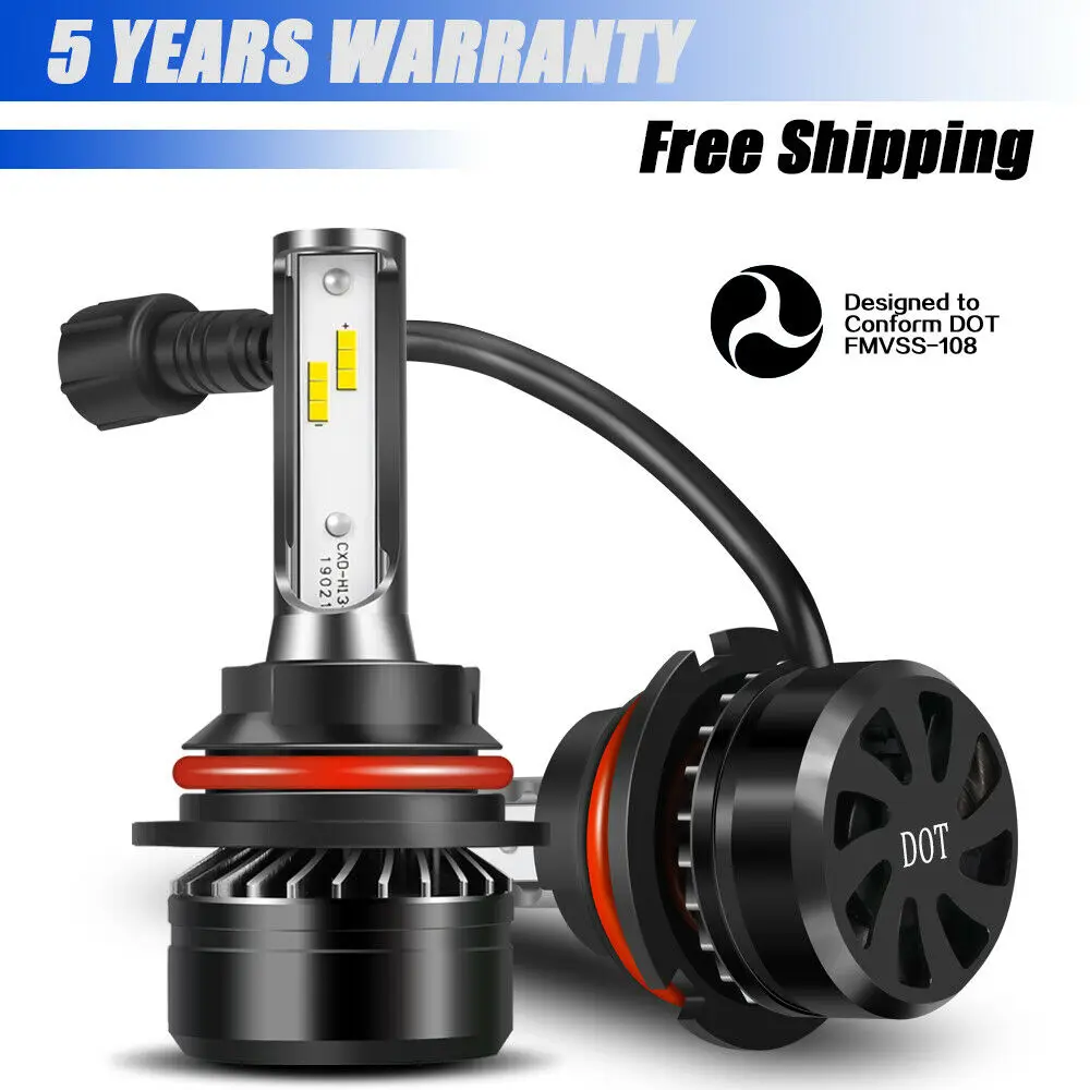 

NEW Arrivals Car Lights Bulbs 6000LM 6000K Cool White LED 9007 high low beam Auto Headlights 12V Led Light