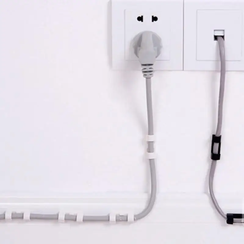 40 шт. провода Держатель для кабелей с зажимом самоклеющиеся офисные шнур Органайзер Экономия пространства прозрачный цвет