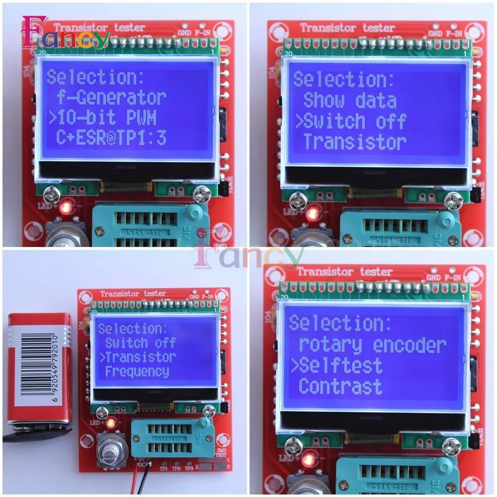 M328 lcd 12864 Транзистор тестер DIY Набор Диод Триод Емкость LCR ESR метр