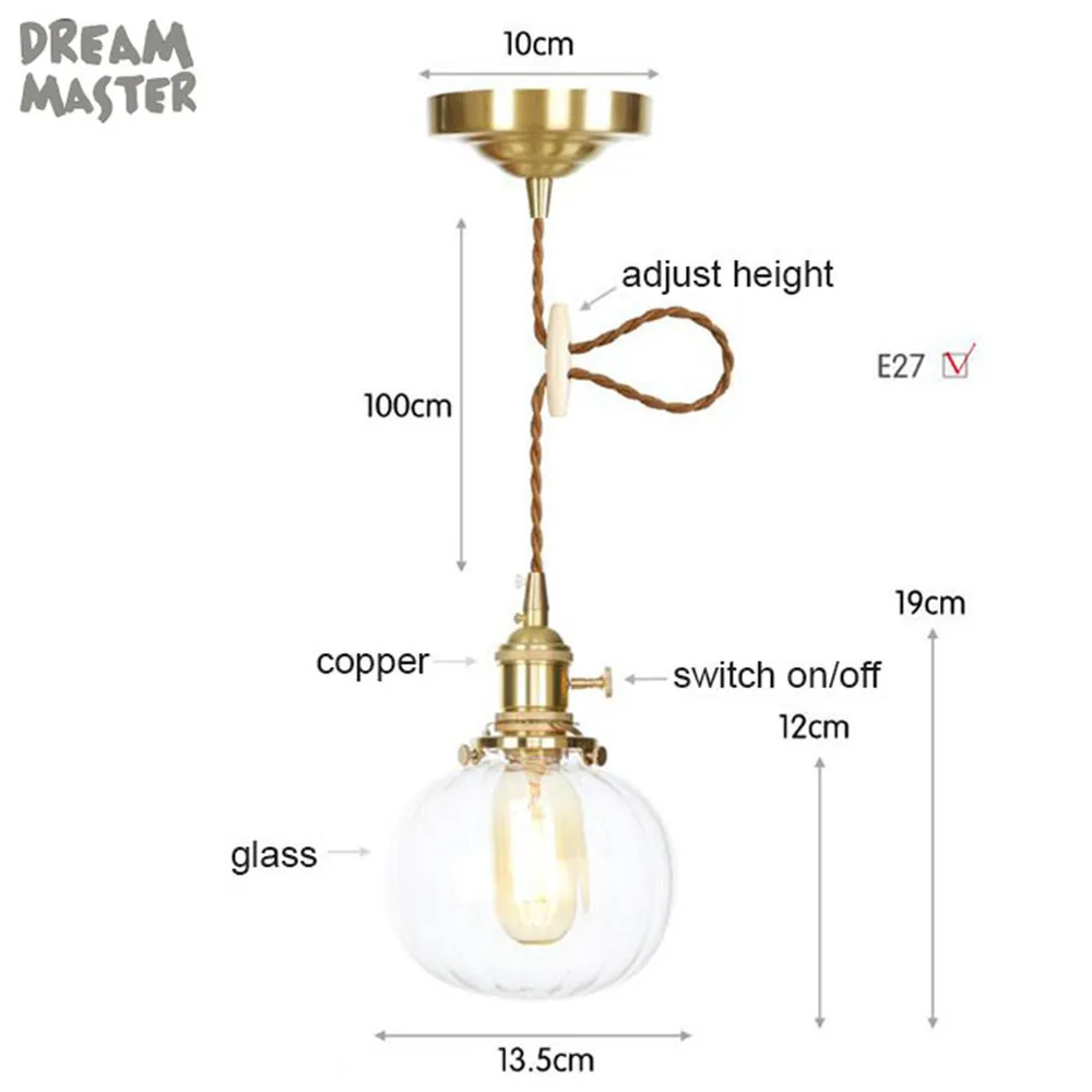 Скандинавский E27 светодиодный подвесной светильник из медного стекла, светодиодный подвесной светильник для столовой, светодиодный подвесной светильник, светодиодный светильник для внутреннего освещения - Цвет корпуса: DT0204clear