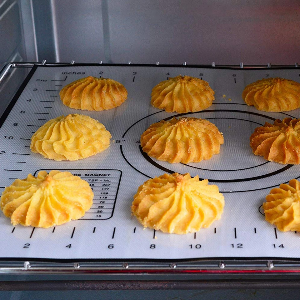 Lmetjma Reusable Silicone Pastry Mat Non Slip Baking Mat With