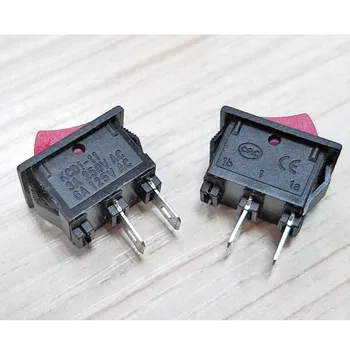 

20pcs Mini snap in rocker switch LED on-off switches 2 pins red LED light rocker button for car truck wholesale price