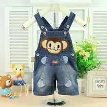 Летний комбинезон для мальчиков, высокое качество, модные, стильные, из мягкой джинсовой ткани; детские комбинезоны; Штаны B047