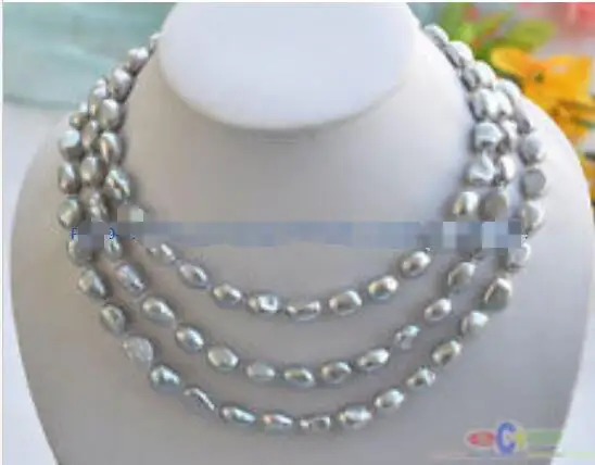 

Hot sale new Style >>>>> 50" 12mm gray baroque freshwater cultured pearl necklace