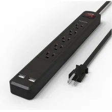 US plug Socket Power Strip Surge Protector wall Outlets extension plug smart USB socket 4 AC 8 USB Ports