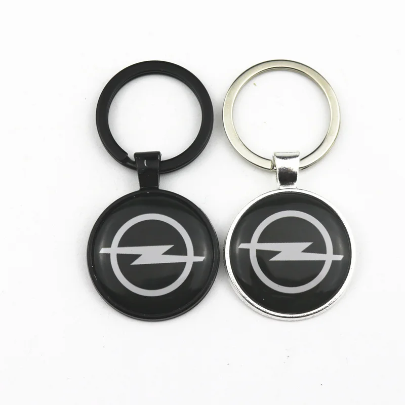 

Car Emblem Badge Black Key Chain For Opel Astra H G Corsa Insignia Astra Antara Meriva Zafira Keychain Key Ring Car Styling