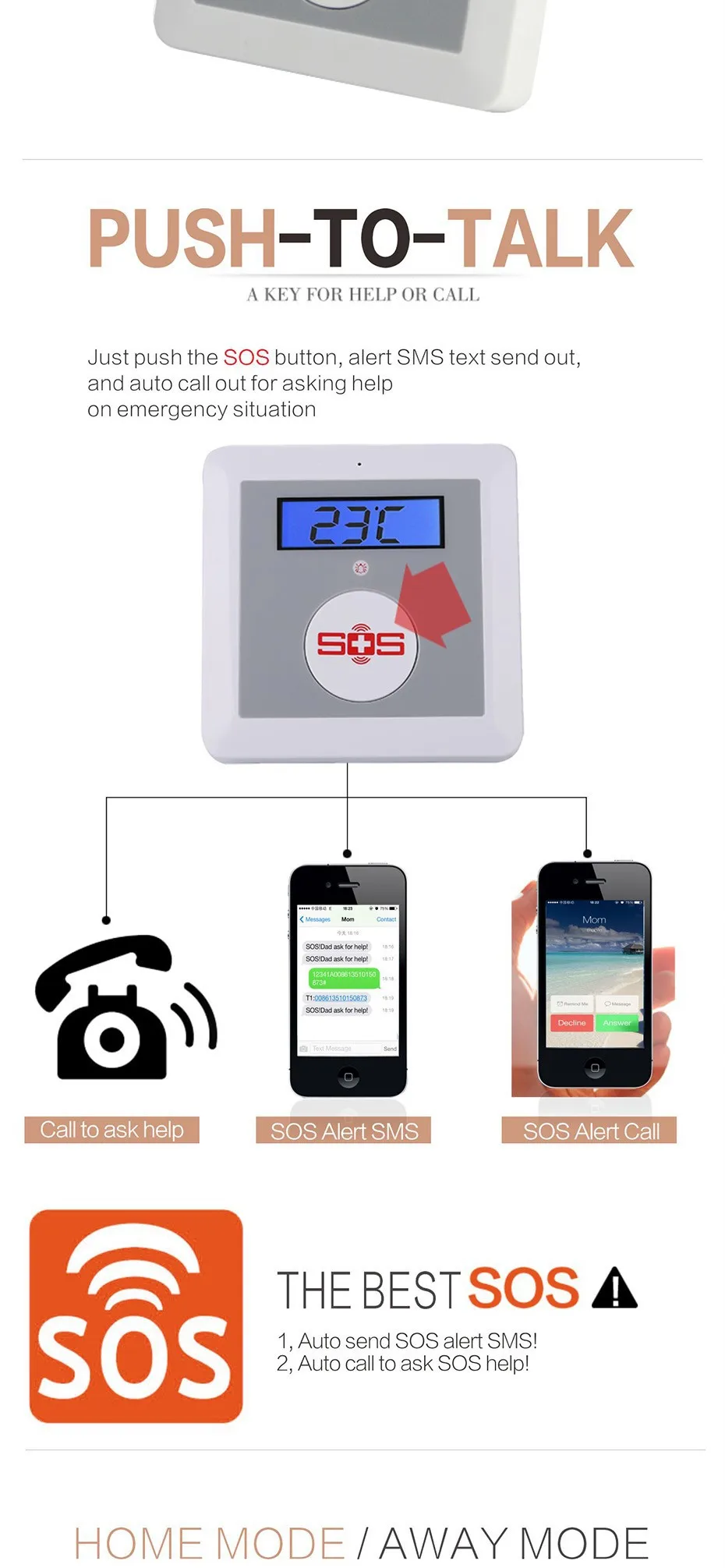 Домашняя сигнализация SOS мониторинг температуры IOS Android APP Беспроводная GSM Безопасность Охранная сигнализация SMS панель K3C дверной датчик