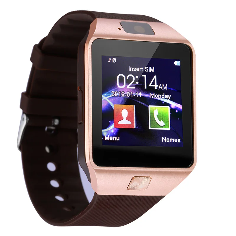 

Smart Watch Clock With Sim Card Slot Push Message Bluetooth Connectivity Android Phone Better Than DZ09 Smartwatch Men Watch