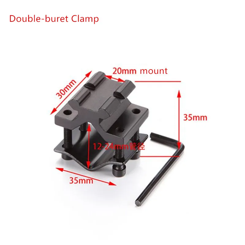 

Universal Rifle Scope Mount Pipe tubing fixture clamp for air hunting gun accessories guide rails