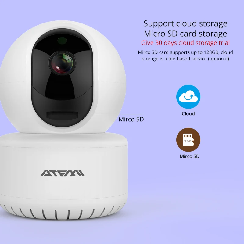 ATFMI HD720P облачная Беспроводная ip-камера ночного видения двухсторонняя аудио Домашняя безопасность CCTV сетевая камера с WiFi радионяня iCsee Onvif