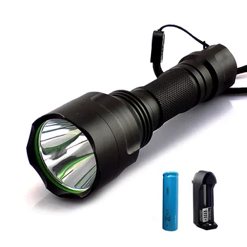 

T6 Powerful LED Flashlight Flash Torch Light 2000lm Linternas Recargable Lanterna Tactical + 18650 Battery+ Charger
