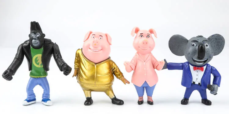 Ceny 8 sztuk partia 7 10 cm Cartoon Movie śpiewać figurka zabawki Buster księżyc Johnny lalki figurki anime akcji i figurki do zabawy