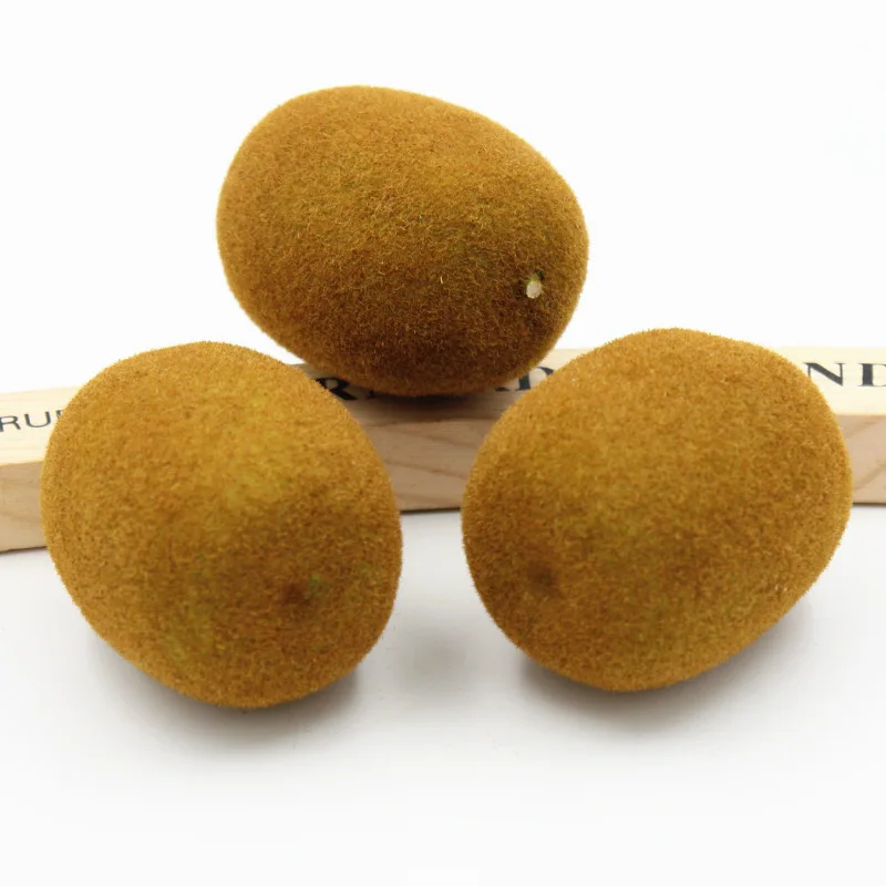 

2pcs Kiwi fruit Artificial Fruits Simulation Fruits for home and party wedding decoration Photo props kitchen decor fruit mold