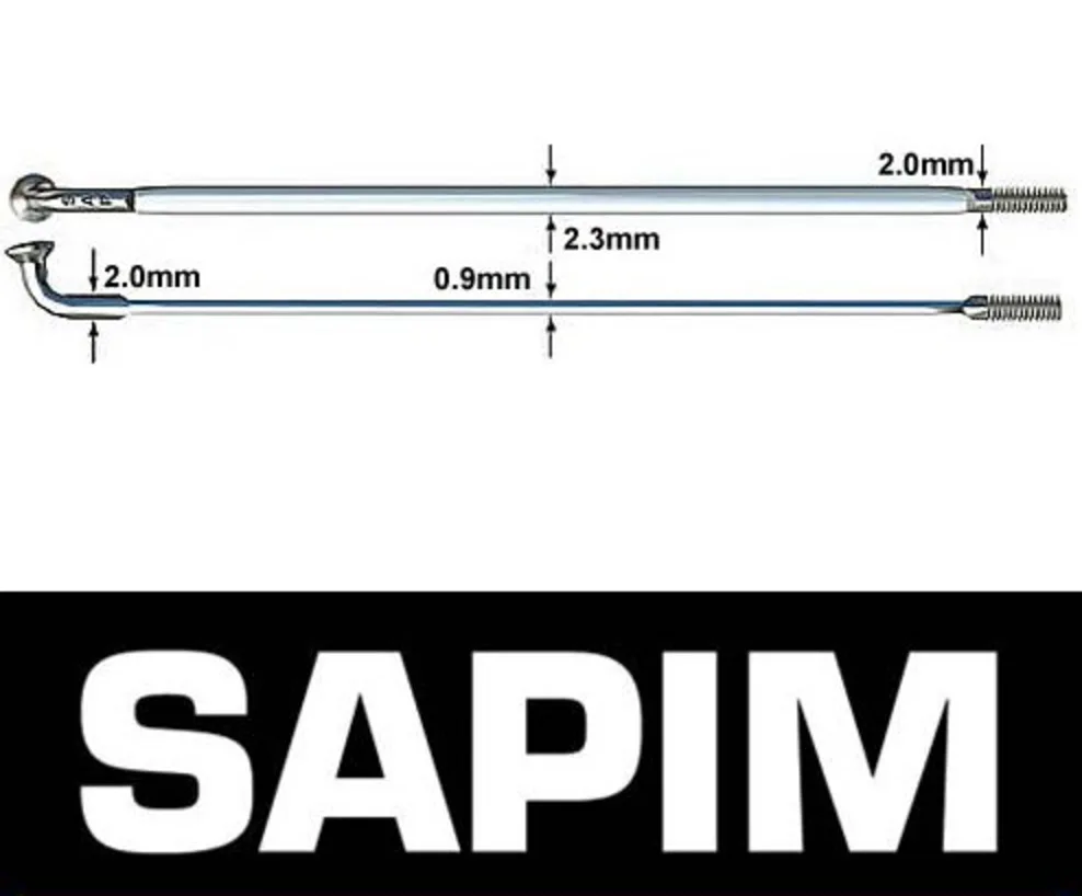 Sapim-CX Ray Spokes, Straight Pull and J Bend with CN Nipples, 44 PCs