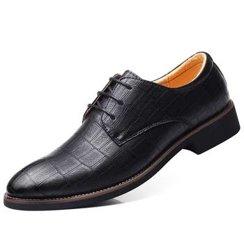 

2020 Extra Size 37-48 New Men's Quality Microfiber Leather Shoes Autumn Soft Leather Social Young Man Dress Leather Shoes