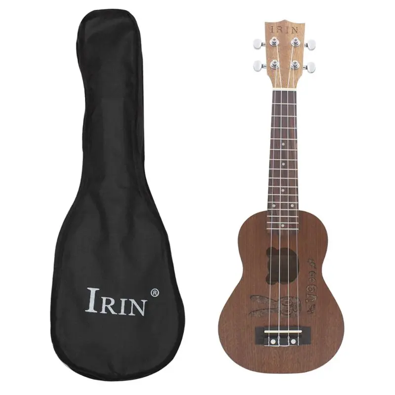 

Ukulele 21 inch 15 Fret Uke 4 Nylon String Rabbit Engrave Wood Guitar