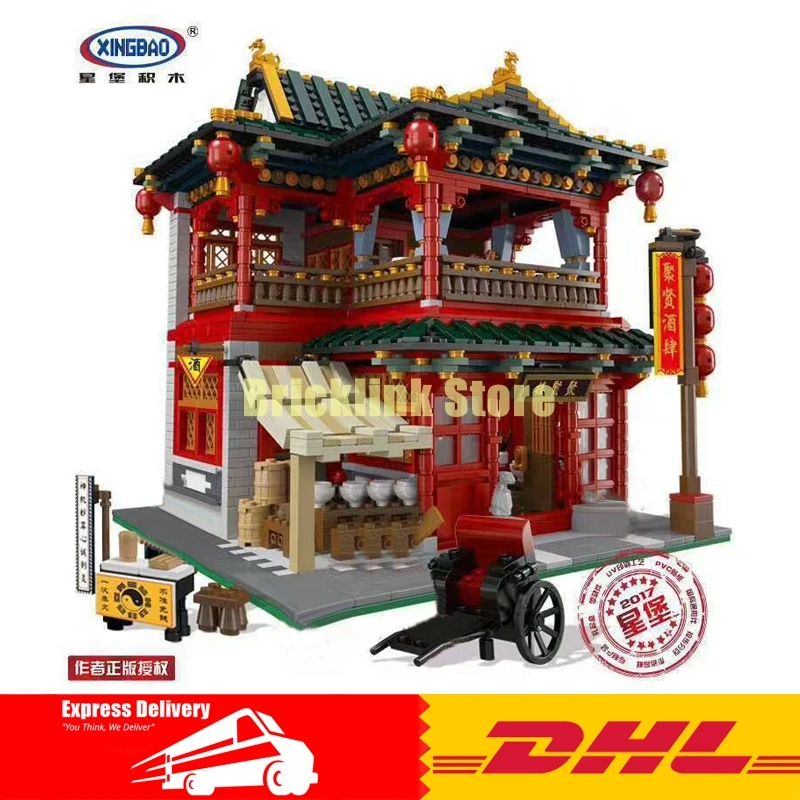 

Xingbao 01002 3267Pcs MOC Creative Series The Beautiful Tavern Set Children Educational Building Blocks Bricks Toys Model Gifts