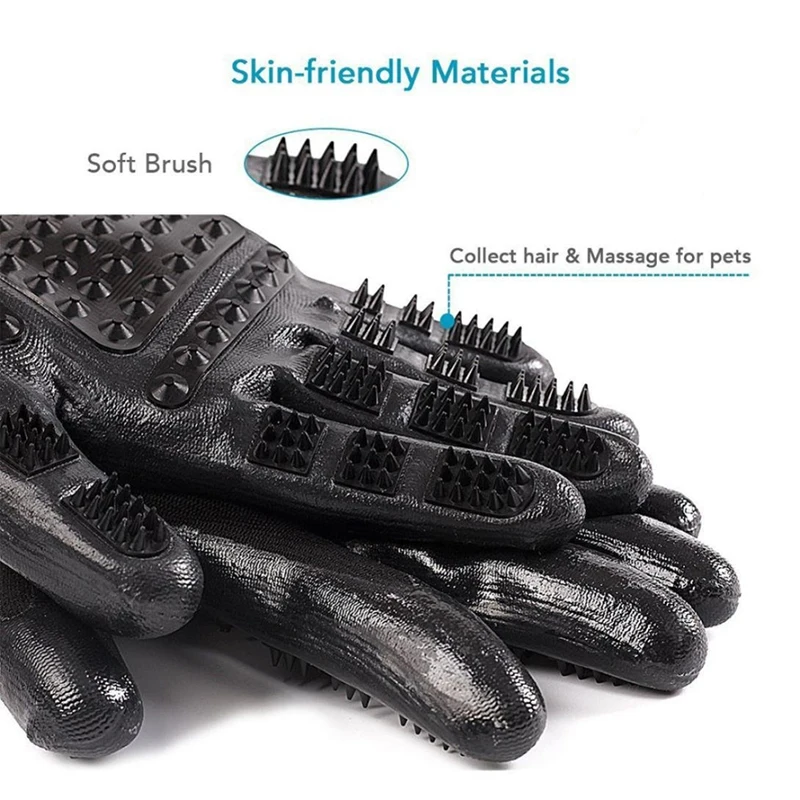 1 Pair Silicone Pet Grooming Glove Dog Cat Hair Cleaning Brush Shower Comb Dog Bath Deshedding Pet Massage Glove Dog Accessories16