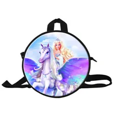 2 9-Inch Hot Cartoon Characters Super Mario Round Backpack For Girls For Kids Student School Bags Children Cartoon Backpack