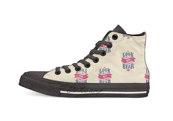 

LOOK AT ME I AM A BEAR Casual High Top Canvas shoes sneakers For Drop shipping