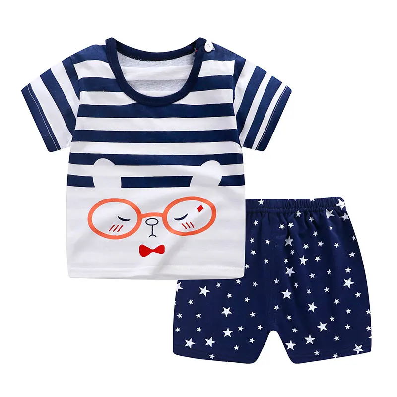 

T-Shirt+Short Pants 2019 Baby Boy Girls Cotton Kids Clothing Sets Clothes Outfits Bebes Suits 12M to 5 Years Old 2 PCS Set