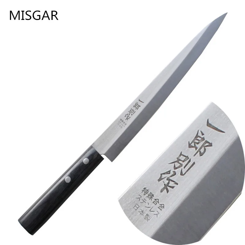 Brezplačna dostava MISGAR kuhinja iz nerjavečega jekla Sashimi lososov nož Chef sirovi ribi file nož Sashayed kuhanje noži za darilo