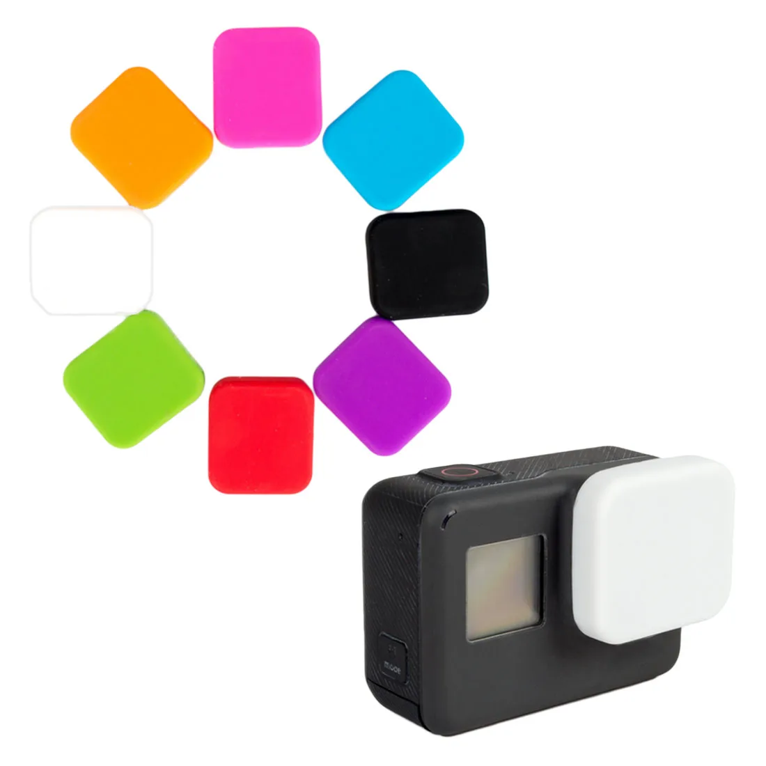

For Go Pro Accessories 2Pcs Action Camera Case Protective Silicone Lens Cap Cover For GoPro Hero 5 6 7 Hero Camera