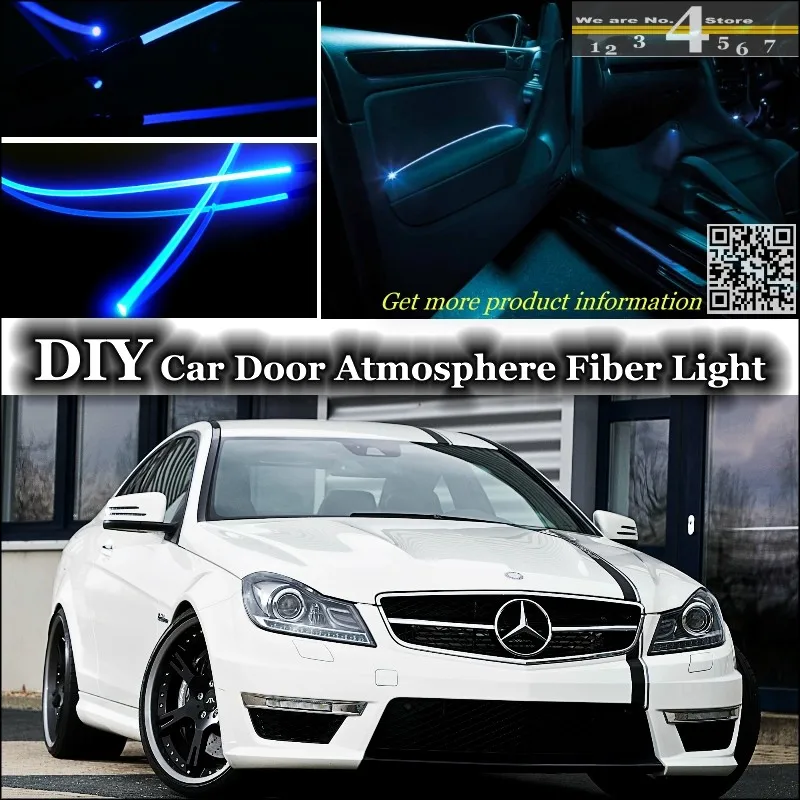Interior Ambient Light Tuning Atmosphere Fiber Optic Band Lights For Mercedes Benz C C63 Mb W202 W203 W204 W205 Door Panel Refit Light Wireless Light Pushlight Separation Aliexpress
