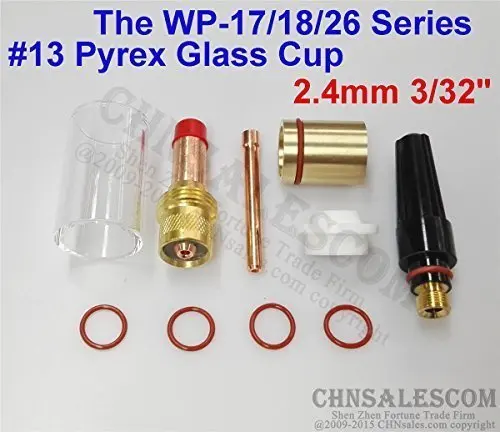18 pcs TIG Welding Gas Len 12# 42mm Pyrex Glass Cup WP-9//20//25 1//16/" 3//32/" 1//8/"