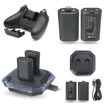 Dual USB Charging Charge Dock Station Gamepad Charger + 2 Pieces Rechargeable Battery For XBOX ONE Controller Charge Kit