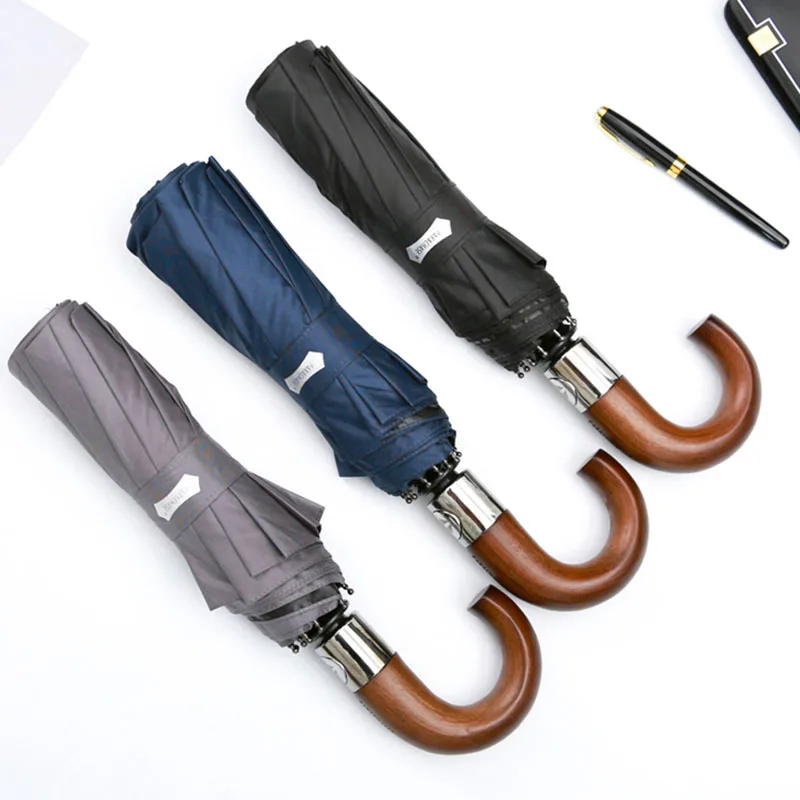 New Arrival Brand Folding Umbrella Men 10K Strong Windproof Automatic