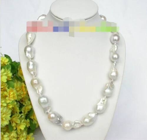 

Genuine HUGE 26mm 18" white Reborn keshi pearls necklace dragon j7659 ^^^@^Noble style Natural Fine jewe FREE SHIPPING