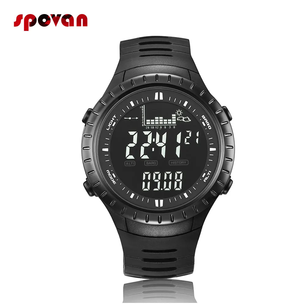 

5ATM Waterproof Outdoor Fishing Smart Watch Men Altimeter Barometer Thermometer EL Backlight Multifunctional Digital Wristwatch