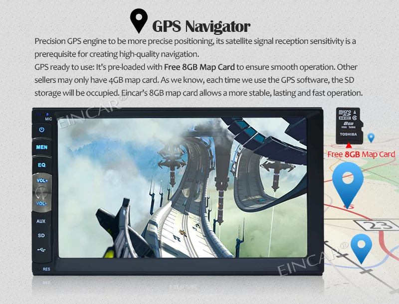 Excellent 2 din Autoradio Bluetooth Car stereo radio coche GPS Mp5 Player USB/TF FM Aux Input 2Din Radio Multimedia GPS Navigation Player 4 Excellent 2 din Autoradio Bluetooth Car stereo radio coche GPS Mp5 Player USB/TF FM Aux Input 2Din Radio Multimedia GPS Navigation Player 4