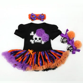 

Newborn Baby Halloween Girl Clothes Sets New Style Cotton Bodysuit+Shoes+Headwear 3pcs Girls Clothing Suit Cotton Cute Outfits