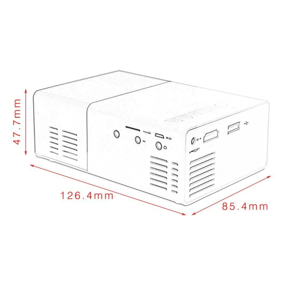 YG300 светодиодный мини-проектор с высоким разрешением ультра портативный HD 1080P HDMI USB проектор медиаплеер домашний кинотеатр проектор