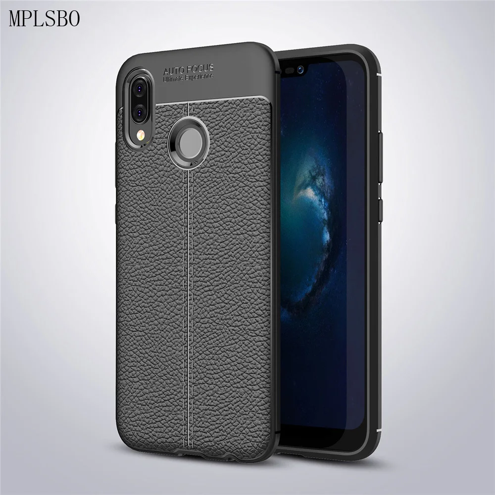 

High Quality Leather Case for Huawei P20 Lite Soft TPU Back Cover on the for Huawei P20 Smart Soft Silicone Case For Huawei P20