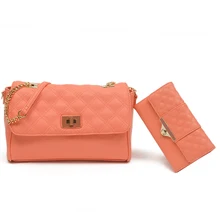 Sholder bag and wallet 2 pcs set Women handbags PU Leather Famous Brand Fashion Causal Designer