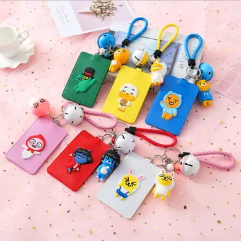 

1PC Multifunctional Cartoon Cute PU Leather Card Holder Case Animal Keychain Credit Bank Card Bag Stationery Accessories