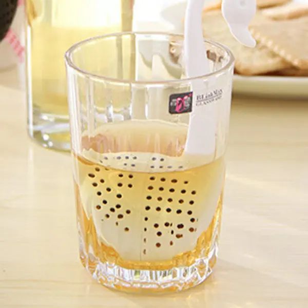 2pc Loose Tea Bag Infuser Herb Leaf Spice Diffuser Swan Holder Strainer