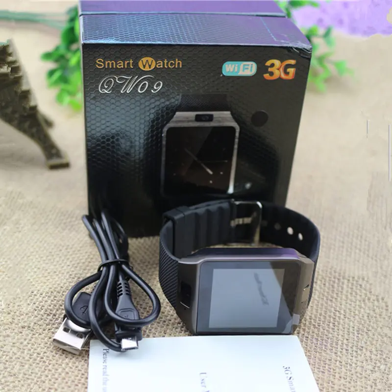 SMARCENT 3G WIFI QW09 Android Smart Watch 512MB/4GB Bluetooth 4.0 Real-Pedometer SIM Card Call Anti-lost Smartwatch PK DZ09 GT08