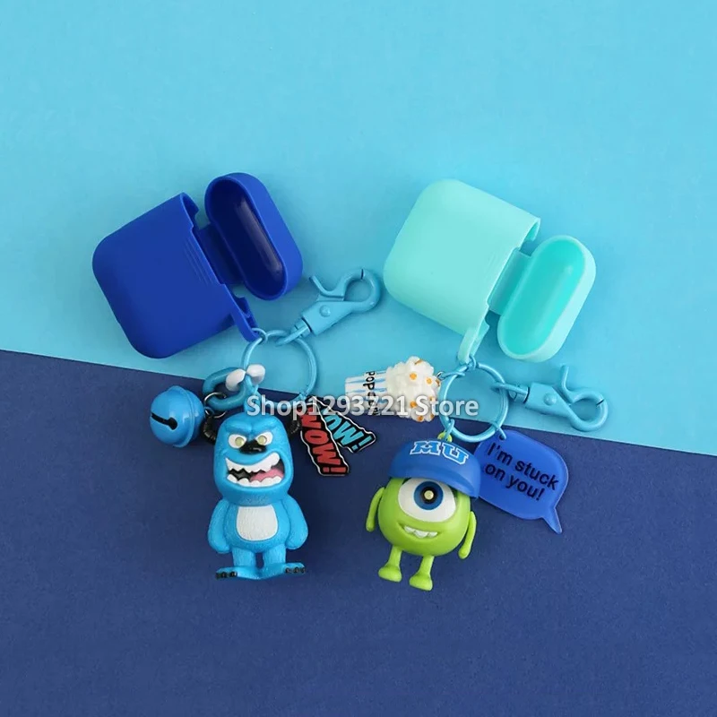 

Cartoon Mickey Minne Earphone Headset Accessories Daisy Donald Duck Mike Keychain Case for Airpods Protective Key Pendant