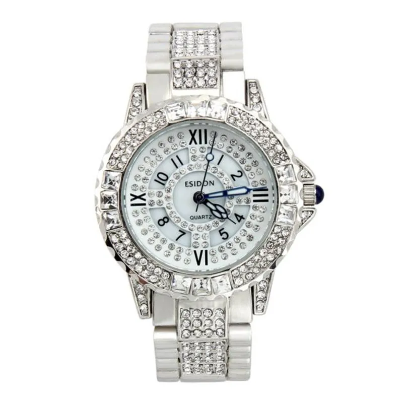 

2018 New Arrival Luxury Women Watches Rhinestone Crystal Wristwatch Lady Dress Watch Men's Luxury Analog Quartz Watches Relogio