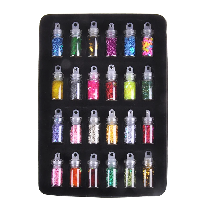 

24Pcs Funny Sequins/Glitter Filler Fluffy Slime Box Toys For Children Charms Slime DIY Kit Accessories Kit Supplies Gift