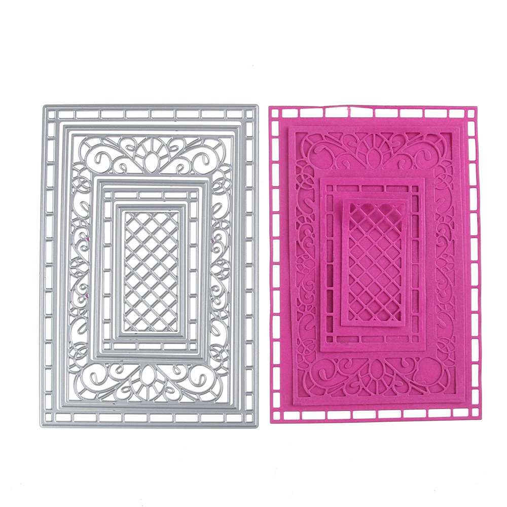 

Window Door Frame Metal Cutting Die Stencil DIY Scrapbook Dies Cutting Embossing Album Paper Cards Making Craft Die