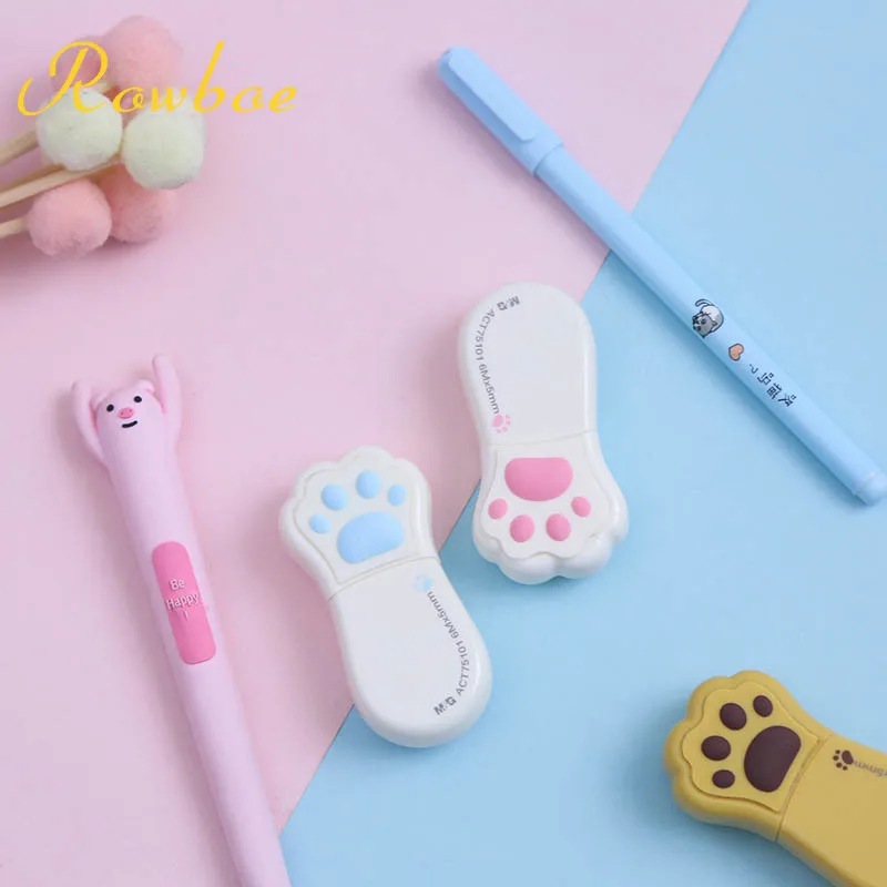 ROWBOE cute stationery creative cat claw correction tape cartoon cute student correction tape