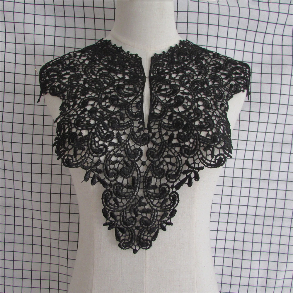 2017 New 1PCS Embroidered Floral Lace Neckline DIY Embroidery Lace