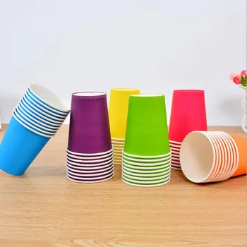 

New Candy Color Disposable Paper Cup Children Kids Handmade Early Learning Toys Gift Birthday Party Decoration